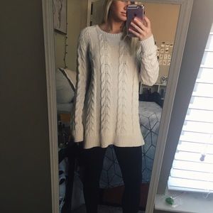Chunky oversized cream sweater